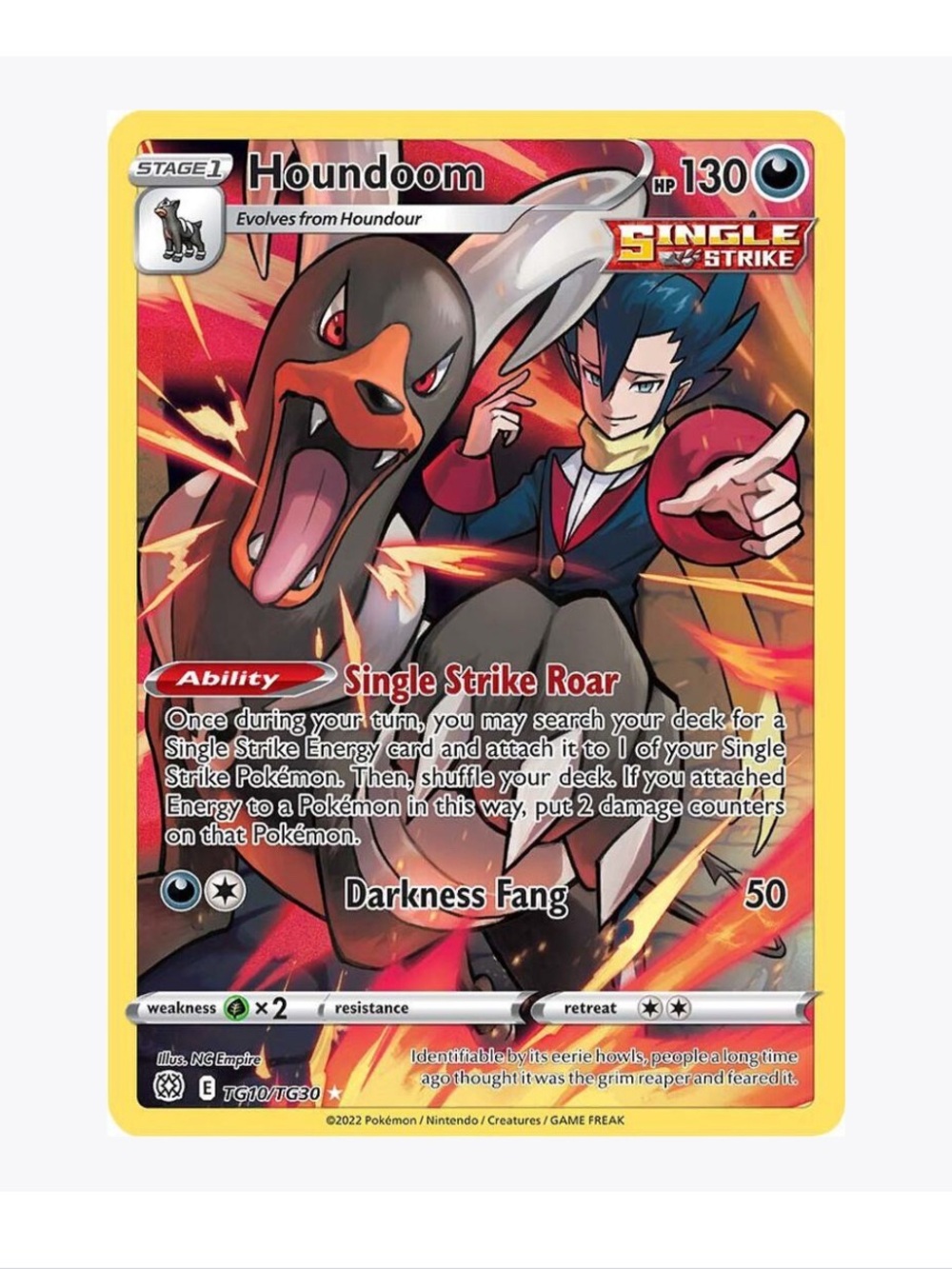 Houndoom SWSH09 Brilliant Stars Trainer Gallery Pokemon Trading Card